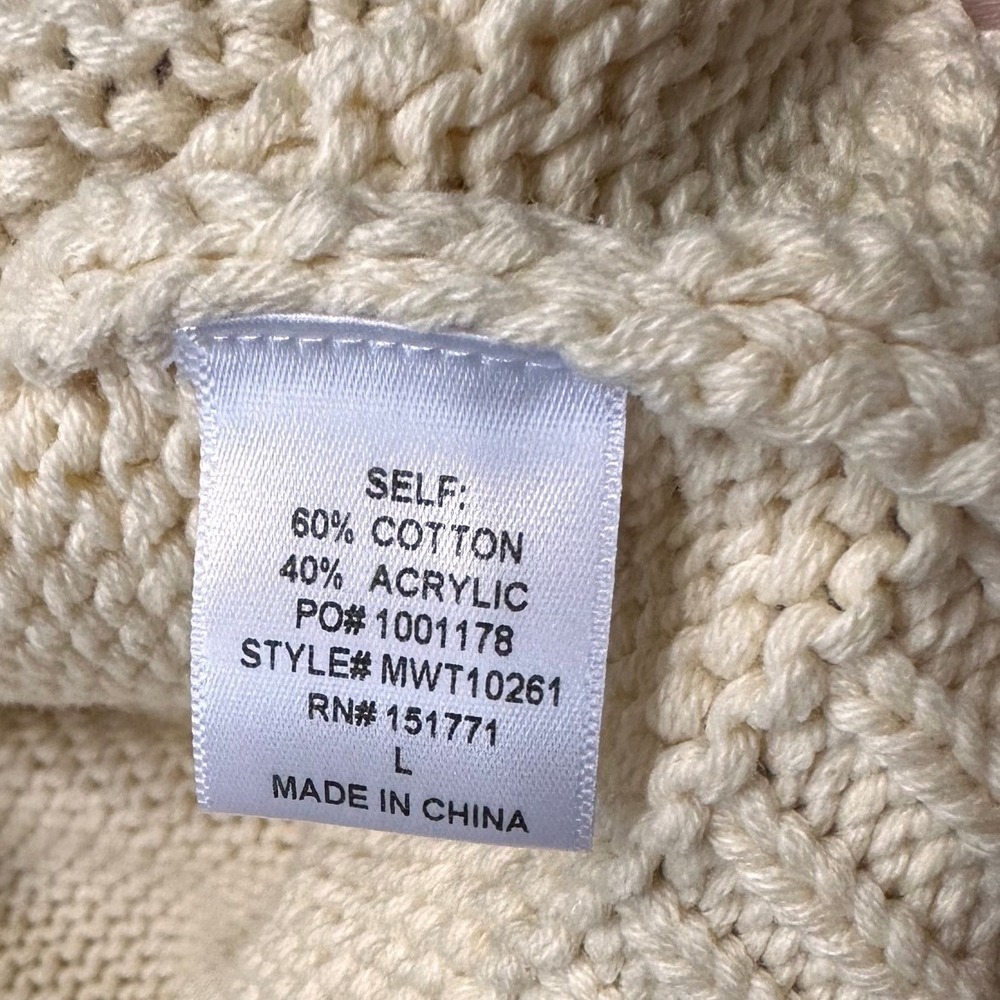 Sunday Edition Lobster Sweater Vest SZ Large Cream Red NWT Coastal Knit - Picture 9 of 10
